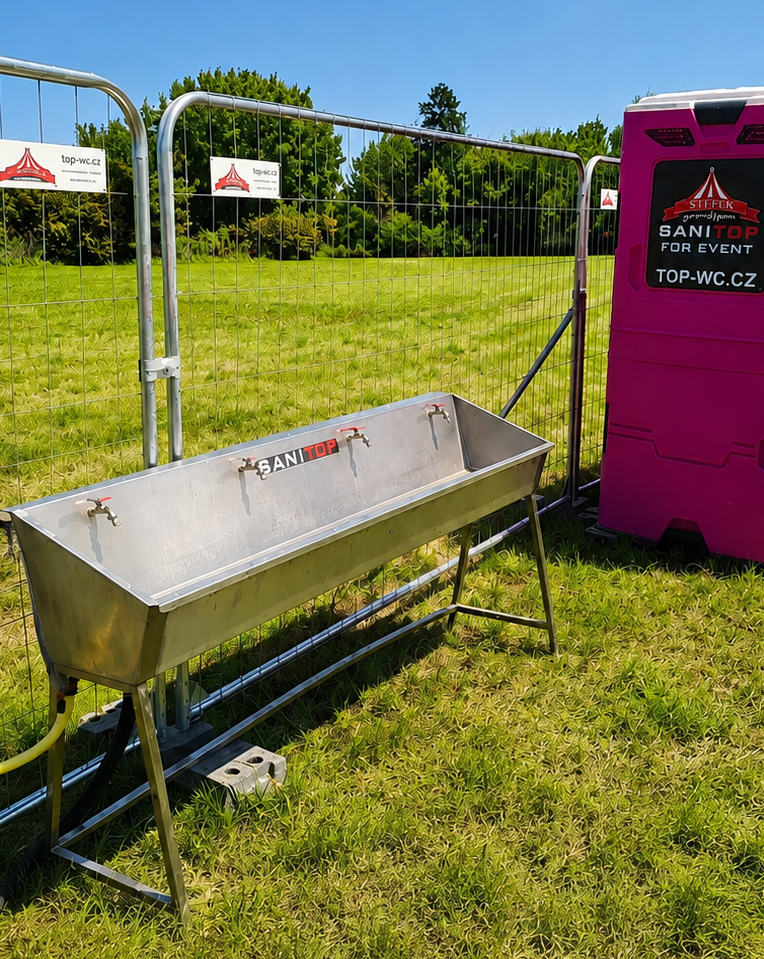 Nerezový mycí žlab, mobilní umyvadlo, top-wc.cz (3)